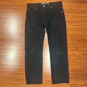 Levi's 549 corduroy 34x32 Jeans Vintage Low Loose Black Pants Y2K